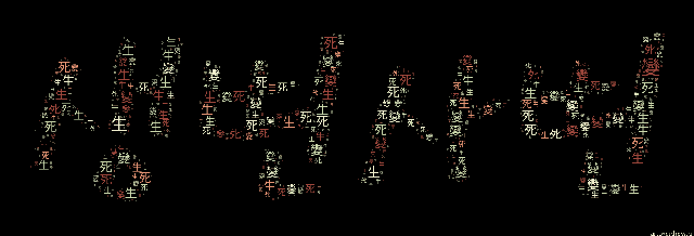 [워드 아트]: 생변사변 (生變死變): 몇 번이고 죽었다가 살았다가 함.-45